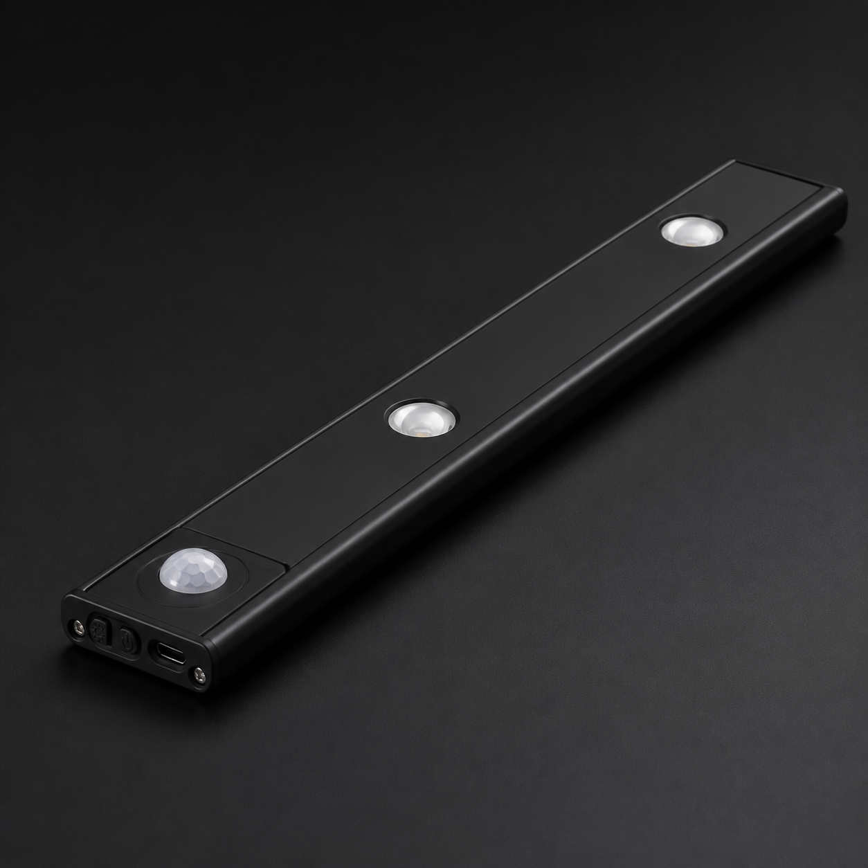 Voltex Halo black 20 cm rechargeable motion sensor light
