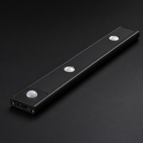 Voltex Halo black 20 cm rechargeable motion sensor light