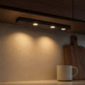 Voltex Halo motion sensor light installed under a kitchen cabinet