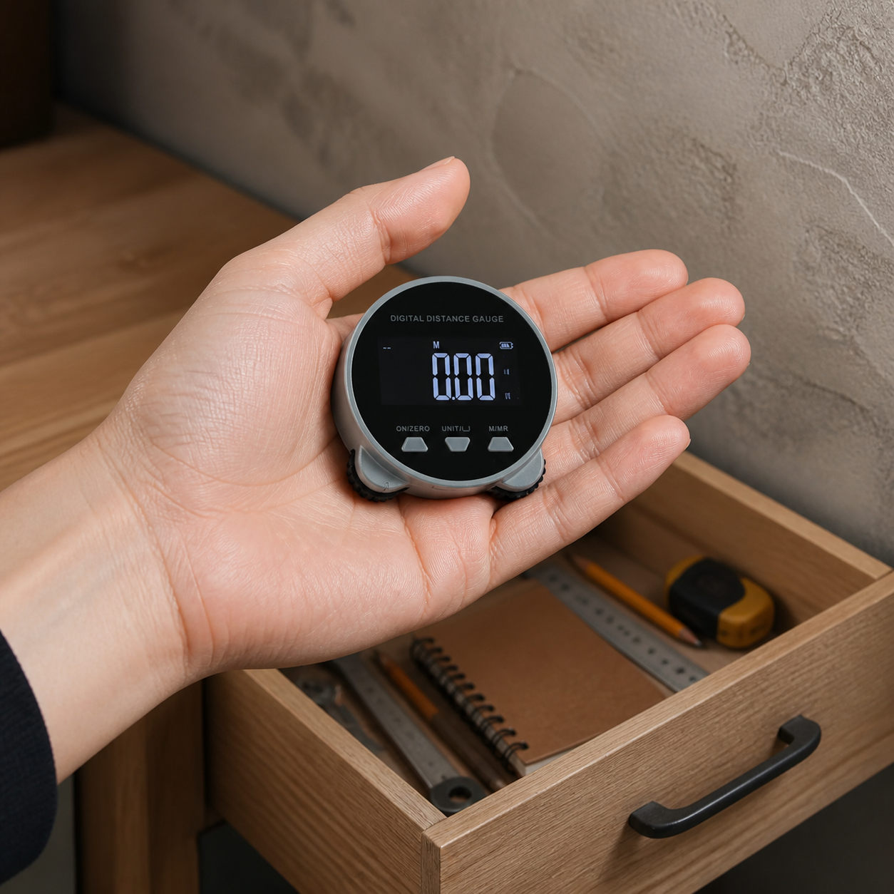 Compact Voltex Measure digital roller held in one hand